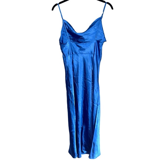 NWT Satin Cowl Neck Midi Dress - Picture 6 of 6